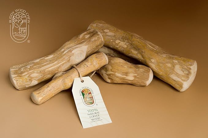 Coffee Wood Dog Chew Stick - 100% Natural Toy Safe, Durable M (Single)