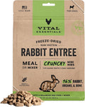 Vital Essentials Freeze Dried Dog Food, Raw Rabbit Crunchy Mini Nibs | Complete Meal or Mixer | High Protein, Low Carb, Grain Free, Dry Dog Food | 5.5 oz