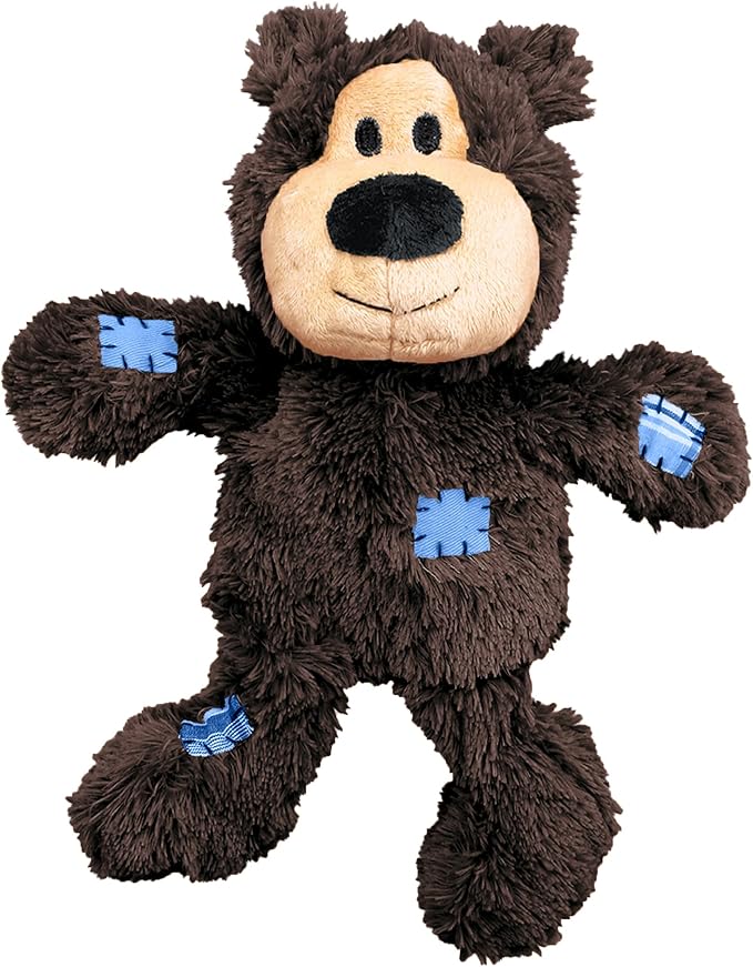 KONG XL 2 Pack - Soft Plush Dog Toy for Large Breeds - Durable, Cuddly & Squeaky - Perfect for Play & Comfort (Bear/Hippo)