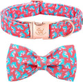 Elegant little tail Valentine's Dog Collar, Heart Dog Collar Cute Girl or Boy Puppy Collars Bowtie Pet Gift Adjustable Pet Collars for X-Large Dogs