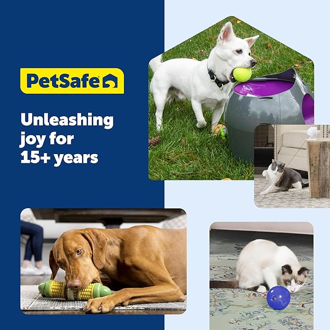 PetSafe Busy Buddy Tug-A-Jug Dog Toy - Rewards & Challenges Dogs - Meal Puzzle Toy - Durable Rubber Wrap - Tugging Braided Rope - Engaging & Interactive