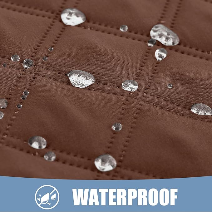 Smiry Waterproof Dog Bed Cover Pet Blanket, Soft Washable Dog Blanket for Furniture Bed Couch Sofa Reversible, Checkered (40"x50", Brown/Chocolate)