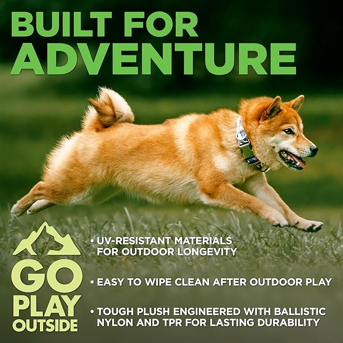 Plush Dog Toys | Bluegill Fish Stuffed Animal Squeaky Toy for Dogs | Outdoor Pet Toy Built for Adventure