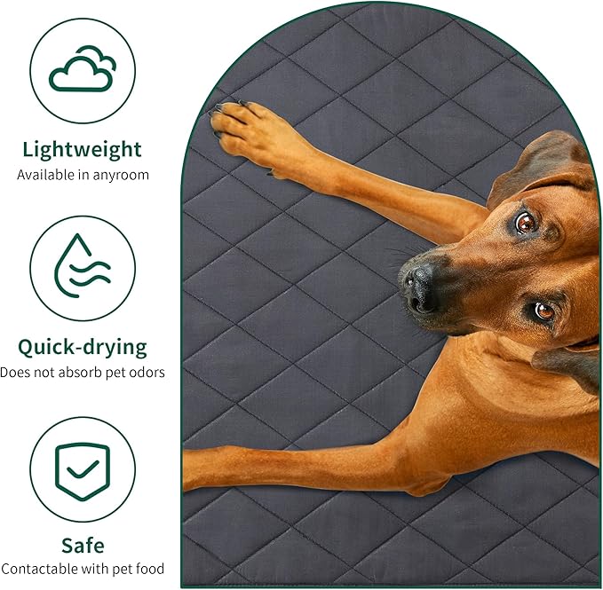 HOMBYS Durable Indestructible Pet Bed Mat for Aggressive Chewers, 41x28 inches, Quick Dry, Machine Washable, Perfect for Crates, Dogs Cages