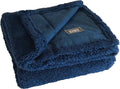 rocket & rex Large Waterproof Dog Blankets | Washable Premium Pet Blanket for Couches and Furniture | Medium - Large Breeds | Reversible Faux Suede, Soft Fleece, Waterproof Interior Layer
