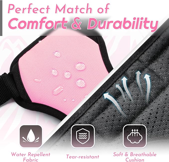 Eagloo Dog Harness for Large Dogs, No Pull Service Vest with Reflective Strips and Control Handle, Adjustable and Comfortable for Walking, No Choke Pet Harness with 2 Metal Rings, Pink, XL