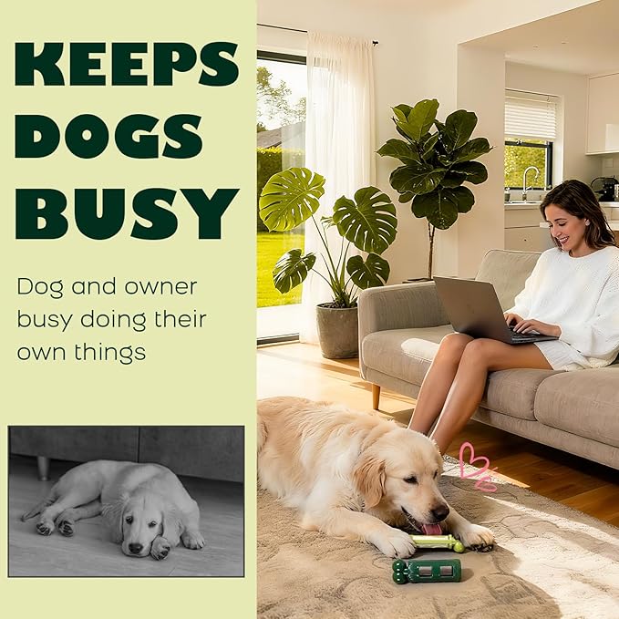 Dog Toys for Aggressive Chewers: Tough Dog Toys for Aggressive Chewers Medium & Large Breed, Indestructible Dog Toy to Keep Them Busy, Bacon Flavor, Durable Nylon, Easy to Use and Clean