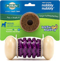 PetSafe Busy Buddy Nobbly Nubbly Treat Holding Dog Toy - Boredom Relief for Strong Chewers - Durable Nylon Build - Dishwasher Safe Design - Includes Treat Rings - Engaging Pet Puzzle - Purple - Medium