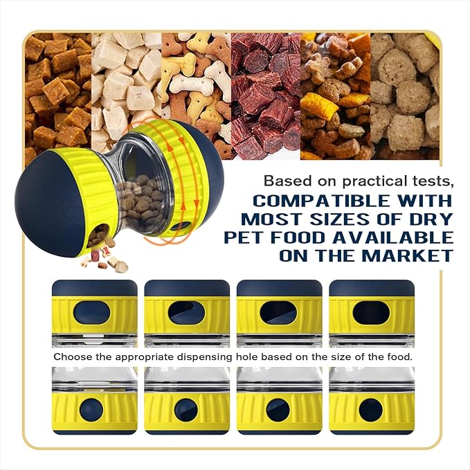 Large Size Dog Enrichment Toy for Medium/Small Dogs Treat Dispenser Ball, Puppy Food Dispensing Toys & Puzzles Slow Feeder & Mental Stimulation,Ultimate Boredom Buster