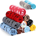 Tegeme 12 Pieces Fleece Blankets for Pets Dog Puppy Paw Print Cat Bedding Cover Blanket for Small Animals Pig Cage Liner Sleep Mat Pad Kitten Soft Warm(Cute Style,47 x 24 Inches)