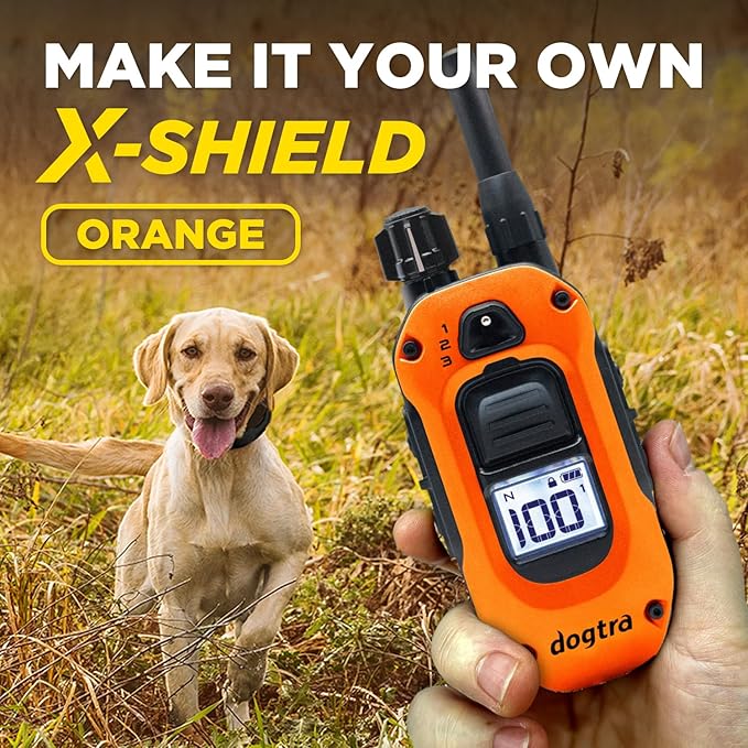 Dogtra 280X 2-Dog E-Collar with Remote - [X-Shield Front Plate - Orange] 10 lbs+, 1/2 Mile Range, LED Light, 100 Levels for Stubborn Dogs