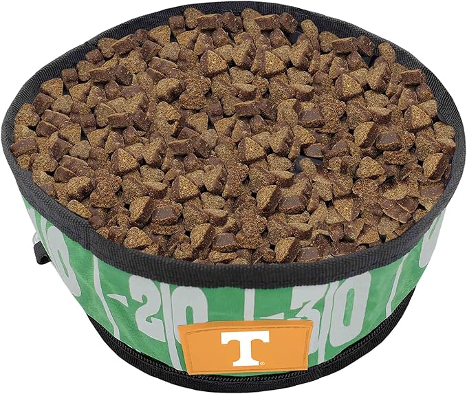 NCAA Tennessee Volunteers Pets First Collapsible Dog Travel Bowl Set, 2 Pack Food and Water Bowls for Dogs, Best Portable & Lightweight Leak-Proof Dog Bowls for Travel