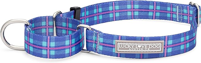 Lucky Love Dog Martingale Dog Collar - Adjustable, No-Slip, Durable, & Soft Webbing Collar for Male and Female Dogs Ideal for Training & Walking - Scotty, Small
