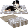 VitalCozy 4 Pcs Dog Crate Pads, Ultra Soft Warm Washable Anti-Slip Kennel Bed Mat for Pets, Reversible, Replaceable, Cozy Cage Liner for Small Medium Large Dogs and Cats(18 x 24 x 1.6 Inch,Apricot)