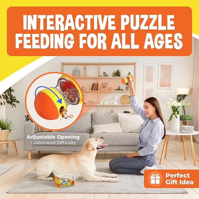 Dog Treat Dispenser Toy interactive-puzzle toys for dogs mental stimulation-puzzle feeder dog & enrichment toys for dogs–Durable Treat Dispensing Dog Toys-Limited Edition dog puzzles for smart dogs