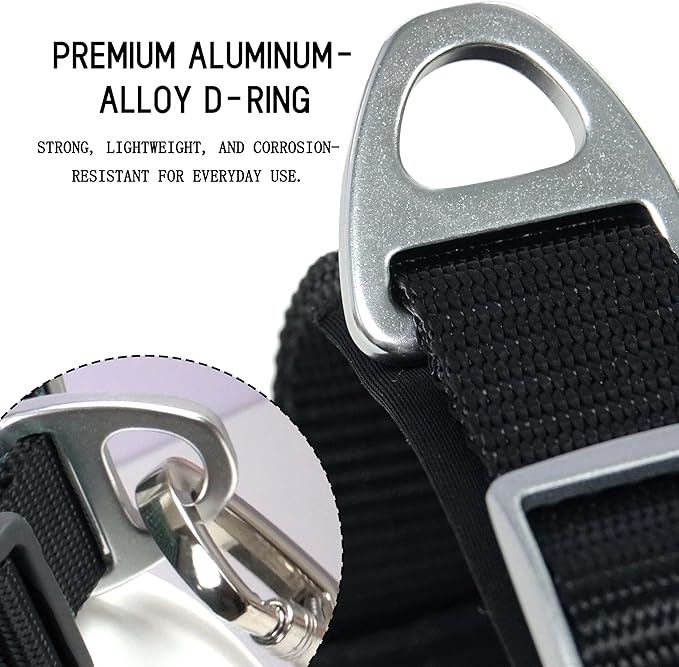 Upgraded Airtag Dog Collar, Adjustable Dog Collar with 450LB Escape-Proof Magnetic Buckle, Soft Anti-Wrinkle, Bite & Stain-Resistant Leather(Carbon Night, XL)