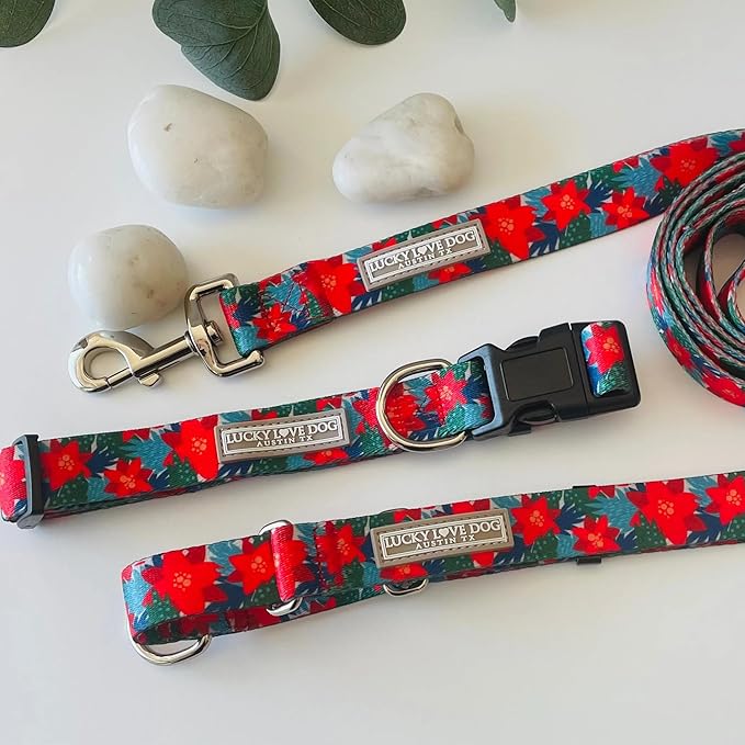 Lucky Love Dog - Adjustable Dog Collar with Easy Click Noel for Large Ones, Durable, & Comfortable for Male & Female Dogs, Pet Collar for Puppies & Adult Dogs - Noel, Large