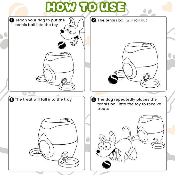 ABULL Interactive Dog Puzzle Toy - Drop The Ball to Get Treats, 2-in-1 Treat Dispenser & Slow Feeder for Healthy Eating, Keep Them Busy and Stop Boredom, Fun and Durable for All Breed (Green)