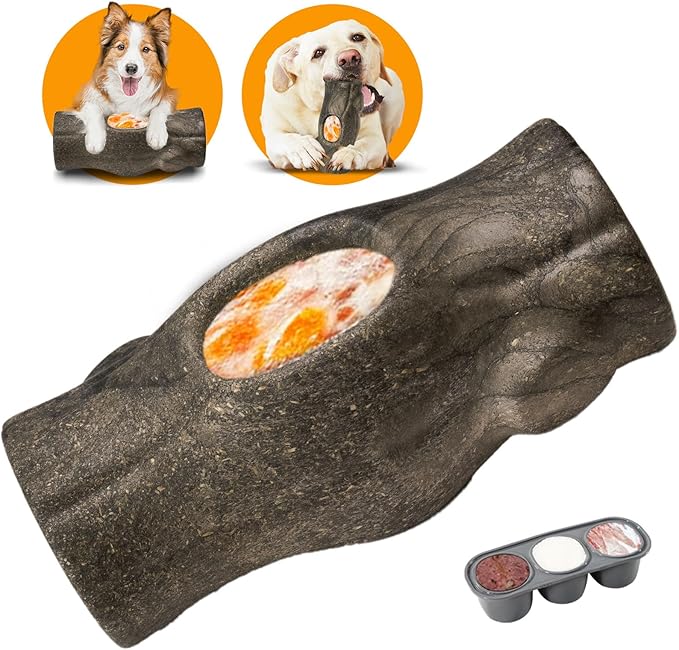 Interactive Dog Toys for Aggressive Chewers, Frozen Treat Dog Puzzle Toy, Interactive Benebones for Dogs with Food Cups & Treat Food Slow Feeder, Dog Toys to Keep Them Busy Anxiety Relief
