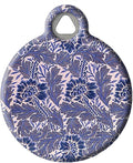 Dog Tag Art Cute Flower Custom Pet ID Tag for Dogs and Cats, Personalized Dog Tag with Customized Identification Information, Lavender Flower Pattern, Large (1.25" Diameter)
