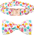 Elegant little tail Valentine's Dog Collar, Heart Dog Collar Cute Girl or Boy Puppy Collars Bowtie Pet Gift Adjustable Pet Collars for Medium Dogs