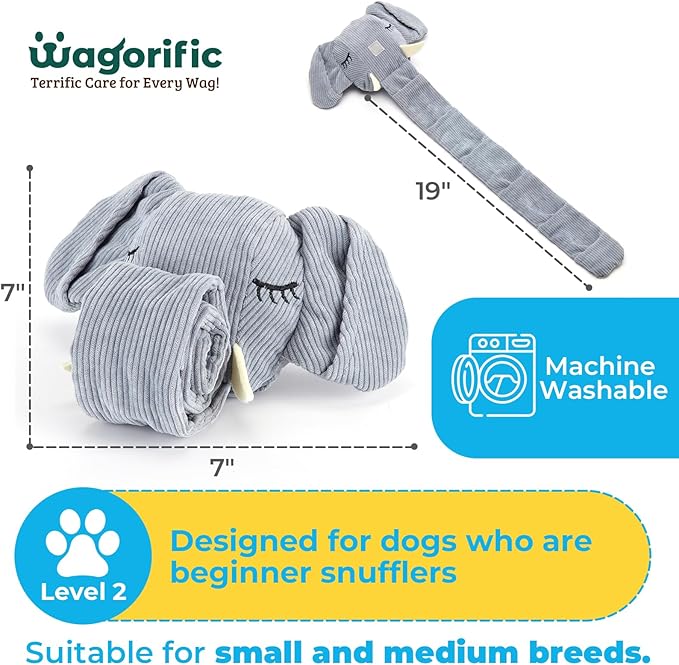 Dog Toys Plush with Squeaky & Treat Hiding Features - Mental Stimulation Enrichment Toy for Large Breed Dogs - Machine Washable Slow Feeder to Keep Dogs Busy，Trunk or Treat