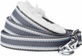 Blueberry Pet Multi-Colored Stripe Fleece Padded Dog Leash with Soft & Comfortable Handle, 4 ft x 1", Grey, Large, Leashes for Dogs