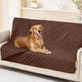 Smiry Waterproof Dog Bed Cover Pet Blanket, Soft Washable Dog Blanket for Furniture Bed Couch Sofa Reversible, Checkered (52"x82", Brown/Brown)