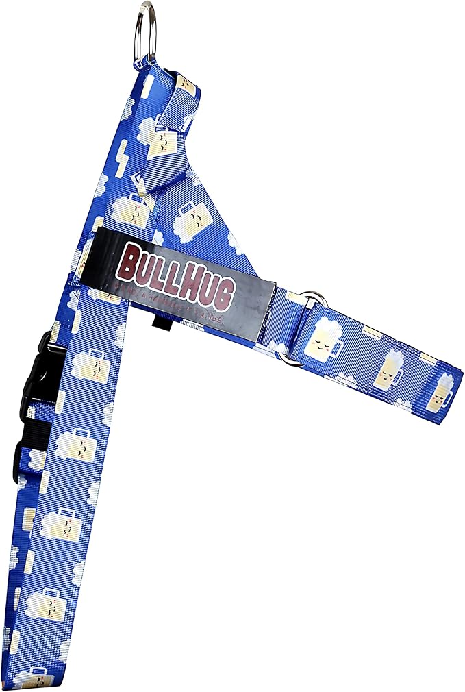 BULLHUG Adjustable Dog Harness– No Pull, No Choke – for English Bulldogs, French Bulldogs, Pugs & Broad-Chested Breeds – Easy, Safe Walks (Mug, XS)