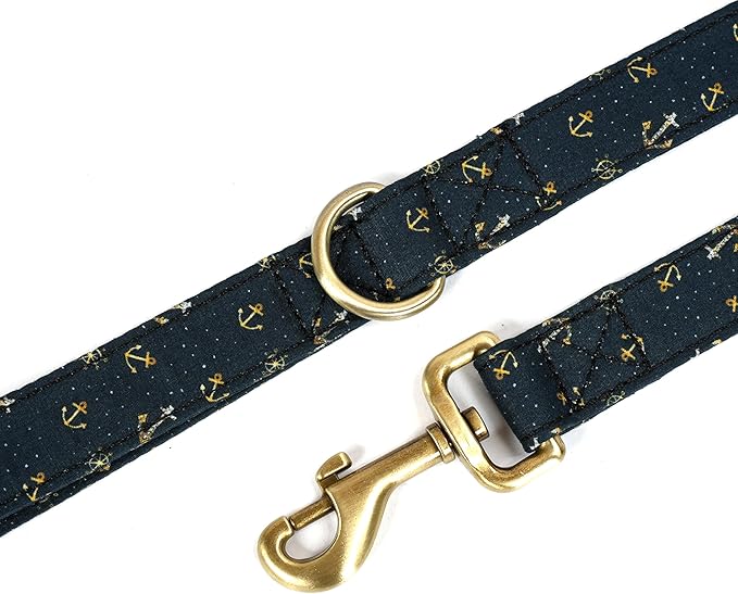 Organic Cotton Dog Leash for Small,Medium and Large Breed,Brass Hardware Pet Leash for Walking,Running and Training 6FT