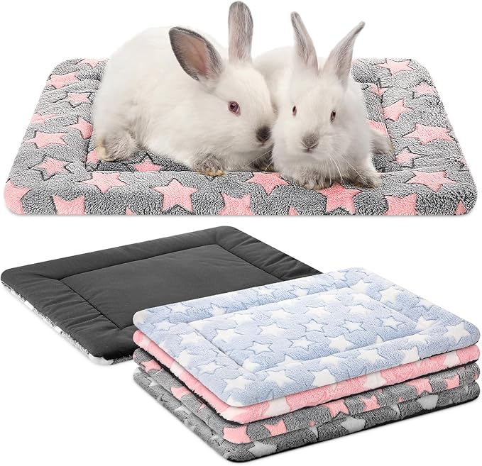 VitalCozy 4 Pcs Dog Crate Pads, Ultra Soft Warm Washable Anti-Slip Kennel Bed Mat for Pets, Reversible, Replaceable, Cozy Cage Liner for Small Medium Large Dogs and Cats(18 x 14 x 1.6 Inch,Colorful)