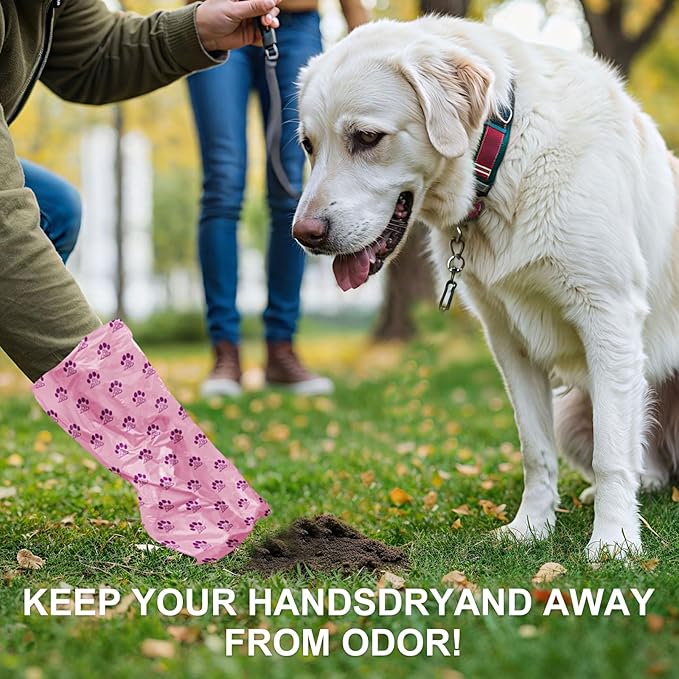 Dog Poop Bags Rolls with Dispenser 150 Count Biodegradable Bags for Dog and Cat Lavender Scented Waste Bag Leak Proof Doggie Poop Bag Doggy Trash Bag Purple