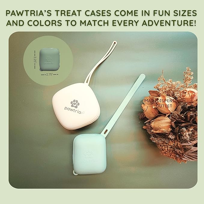 Premium BPA Free Silicone Treat Case, BPA-Free, Leak-Proof, Zero Waste, Supports Rescue Dogs (Light Green)