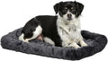 MidWest Homes for Pets Dog Bed â€“ Gray Faux Fur Bolster, Ultra-Soft and Machine Washable, Fits 24-Inch Crates and Carriers, for Small Dogs and Cats