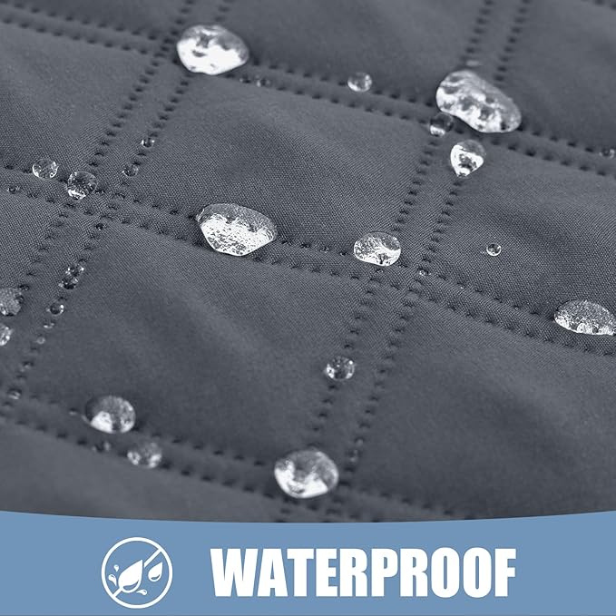 Smiry Waterproof Dog Bed Cover Pet Blanket, Soft Washable Dog Blanket for Furniture Bed Couch Sofa Reversible, Checkered (40"x80", Dark Grey/Dark Grey)