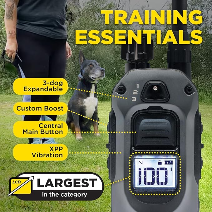 Dogtra 280X E-Collar with Remote - [X-Shield Front Plate - Orange] 10 lbs+, 1/2 Mile Range, LED Light, 100 Levels for Stubborn Dogs