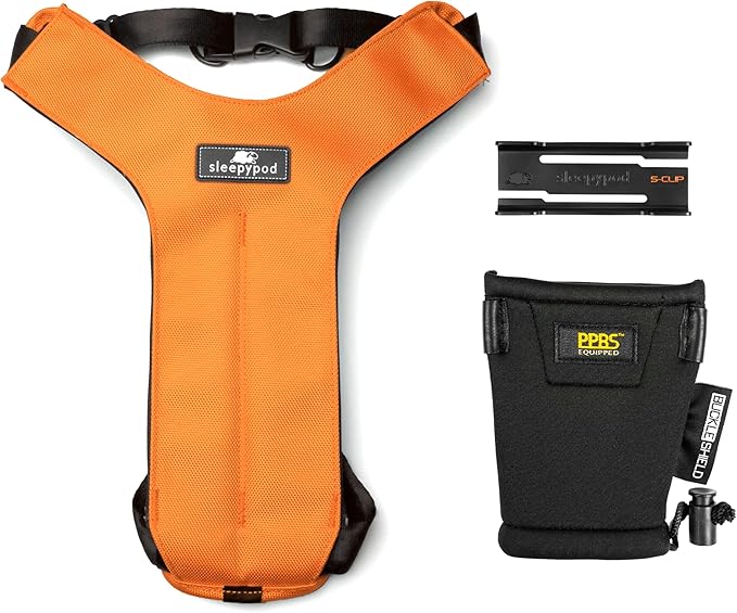 Clickit Sport Plus - Crash-Tested and Safety Certified Car Seat Belt Harness for Dogs (Medium, Orange Dream)