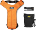 Clickit Sport Plus - Crash-Tested and Safety Certified Car Seat Belt Harness for Dogs (Medium, Orange Dream)