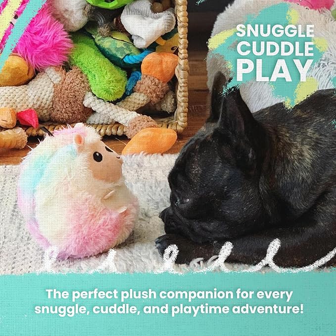 Snugarooz Toby The T-Rex Plush Dog Toy with Repair Patch - Soft & Durable Chew Toy - Perfect for Small to Medium Dogs - Fun for Playtime & Cuddling