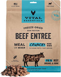 Vital Essentials Freeze Dried Dog Food, Raw Beef Crunchy Mini Nibs | Complete Meal or Mixer | High Protein, Low Carb, Grain Free, Dry Dog Food | 25 oz
