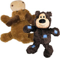 KONG XL 2 Pack - Soft Plush Dog Toy for Large Breeds - Durable, Cuddly & Squeaky - Perfect for Play & Comfort (Moose/Bear)