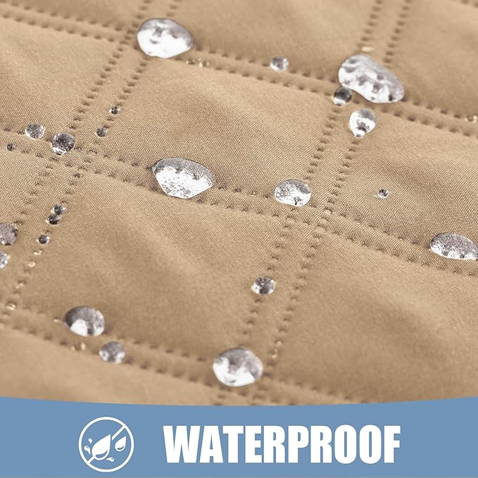 Smiry Waterproof Dog Bed Cover Pet Blanket, Soft Washable Dog Blanket for Furniture Bed Couch Sofa Reversible, Checkered (40"x50", Camel/Camel)