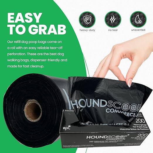 Bulk Case, 2000 Count Pet Waste Bags, Roll Format, Commercial-Grade Bags for Parks, HOAs & Residential Use, Dog Waste Station Bags, Compatible with Poop Station Dispensers