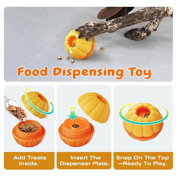 KADTC 3-in-1 Durable Dog FrostLick Toy U.S. Brand & Design Long-Lasting Large Capacity Fillable Treat Ball & Freeze-and-Play Lick Cup & Food Dispenser, Indestructible Chew Toy for Dogs Boredom Buster