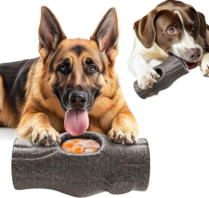 Interactive Dog Chew Toy to Keep Your Aggressive Dogs Distracted Long Lasting, Safe and Low Mess Design Dog Toys for Large Dogs 25-75 lbs,with Free Treat Mold