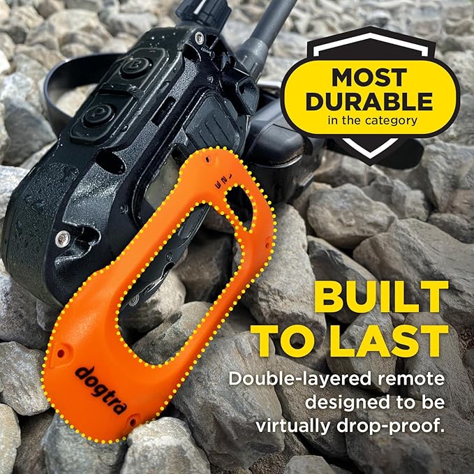 Dogtra 280X 2-Dog E-Collar with Remote - [X-Shield Front Plate - Orange] 10 lbs+, 1/2 Mile Range, LED Light, 100 Levels for Stubborn Dogs