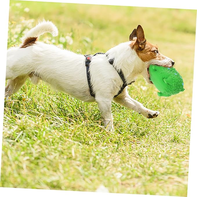 Yardwe Sturdy Latex Squeaky Pig Dog Chew Toy Textured Teething Toy for Small Dogs and Puppies for Molar Play and Chewing