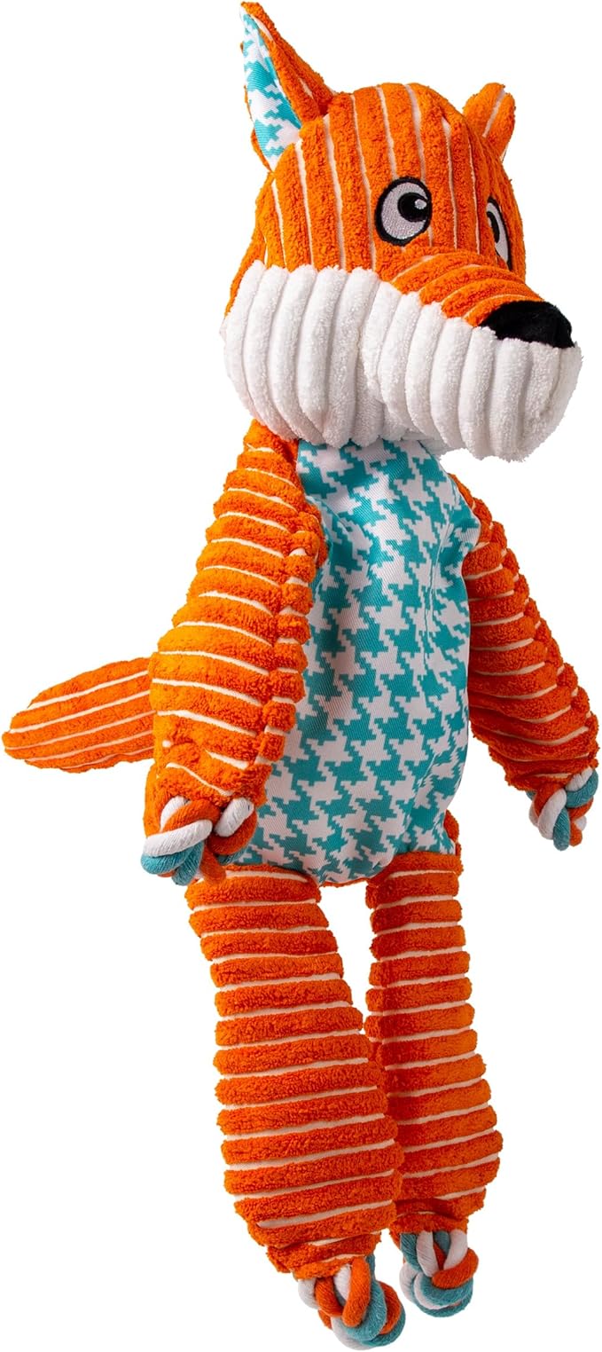 KONG XL 2 Pack - Soft Plush Dog Toy for Large Breeds - Durable, Cuddly & Squeaky - Perfect for Play & Comfort (Moose/Fox)