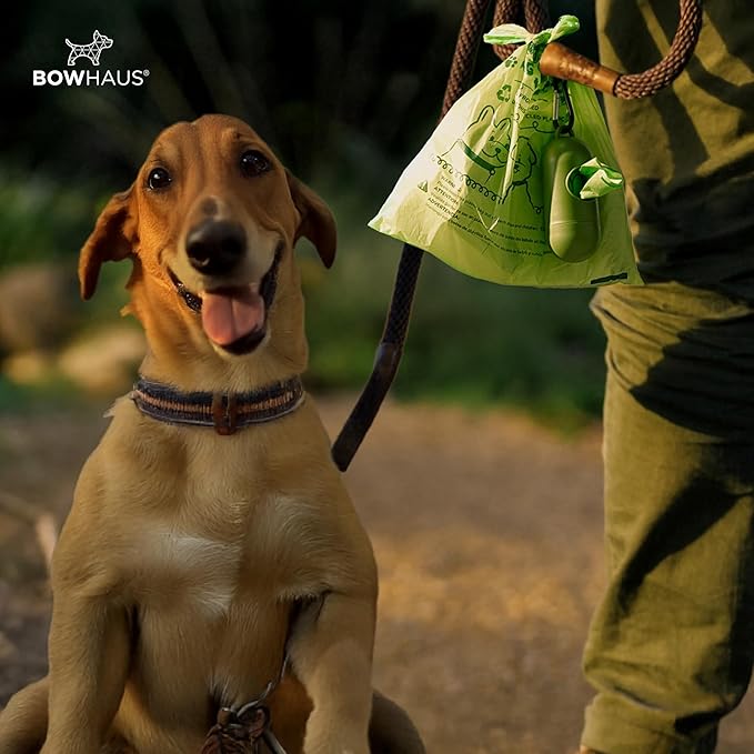 Lavender Scented Dog Poop Bags w/Dispenser, 80% PCR Eco-Friendly Materials, 9” x 13” Extra Thick Leak Proof Waste Bag for Pet, Doggy Bag Refill Rolls, Versatile Dog Waste Bags, 600 Counts