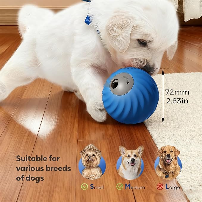 Interactive Treat Dispensing Dog Toys Ball to Keep Them Busy，Moving Pet Food Toy for Small and Medium Dogs，Durable and Puzzle，Cognitive Enrichment Toys，Mentally Stimulating Toy for Boredom
